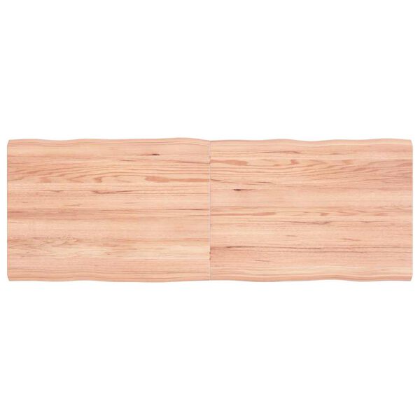 vidaXL Dessus de table bois massif trait&eacute; bordure assortie