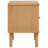 vidaXL Table de chevet SENJA aspect de rotin marron bois de pin massif
