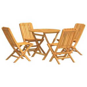 vidaXL Ensemble &agrave; manger de jardin 5 pcs Bois de teck massif