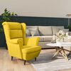 vidaXL Fauteuil jaune moutarde velours