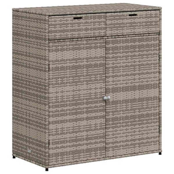 vidaXL Armoire de rangement de jardin gris 105x55x113cm r&eacute;sine tress&eacute;e