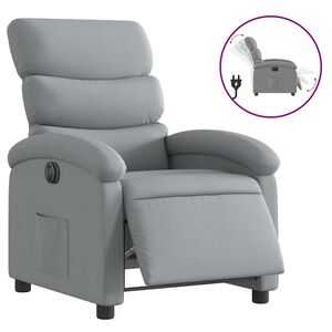 vidaXL Fauteuil inclinable électrique gris clair tissu