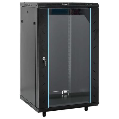 vidaXL Coffret de réseau 18U 19" IP20 noir 60x60x100 cm