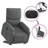 vidaXL Fauteuil inclinable de massage gris fonc&eacute; tissu