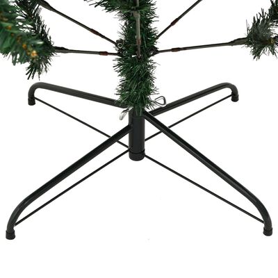 vidaXL Sapin de Noël artificiel à charnières avec support 180 cm