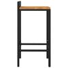 vidaXL Tabourets de bar lot de 2 noir r&eacute;sine tress&eacute;e et bois d'acacia