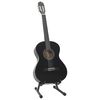 vidaXL Jeu de guitare classique de d&eacute;butant 12 pcs Noir 4/4 39"