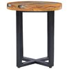 vidaXL Table basse 40x45 cm Bois de teck massif et polyr&eacute;sine