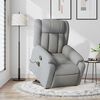 vidaXL Fauteuil inclinable de massage gris clair tissu