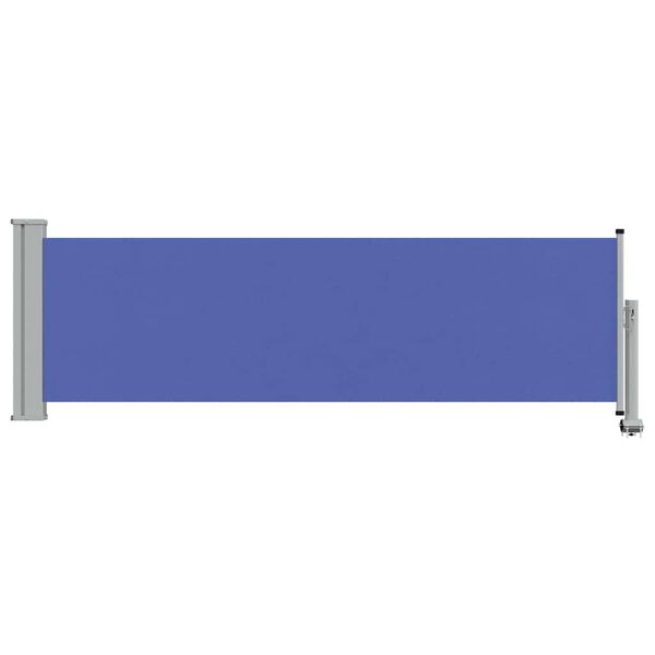 vidaXL Auvent lat&eacute;ral r&eacute;tractable de patio 80x300 cm Bleu