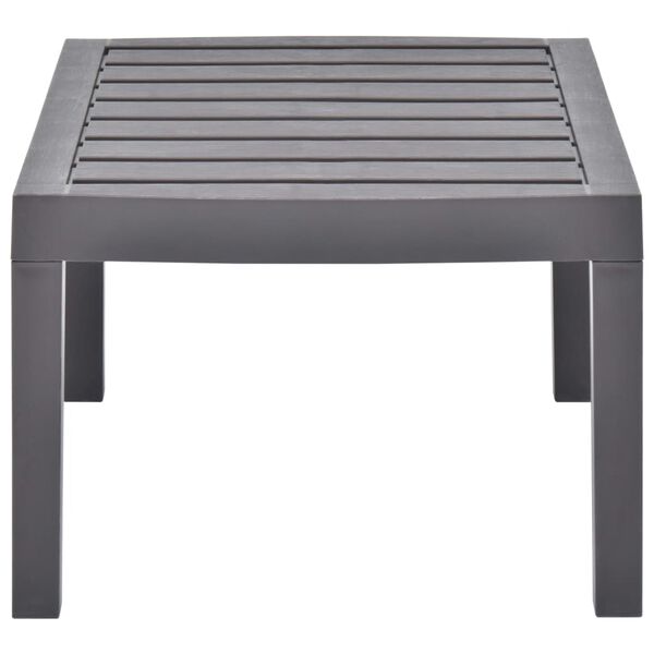 vidaXL Table de jardin Moka 78x55x38 cm Plastique