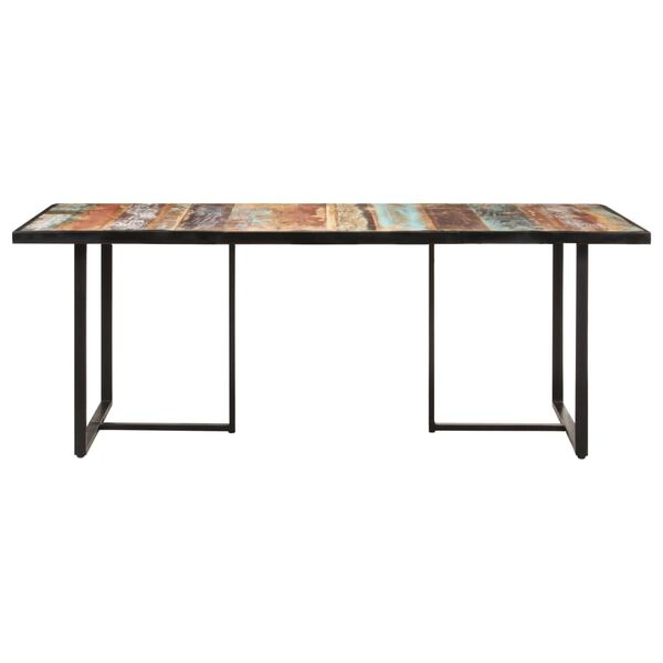 vidaXL Table de salle &agrave; manger 200 cm Bois de r&eacute;cup&eacute;ration massif