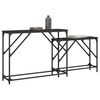 vidaXL Tables console gigognes 2 pcs noir bois d'ingénierie
