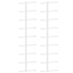 vidaXL Casier &agrave; vin mural pour 9 bouteilles 2 pcs Blanc Fer