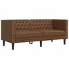 vidaXL Ensemble de canapé Chesterfield 2 pcs marron similicuir daim