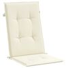 vidaXL Coussins de chaise de jardin dossier haut lot de 4 crème tissu