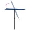 vidaXL Parasol de jardin avec mât en aluminium 180x110 cm Bleu azuré