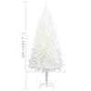 vidaXL Arbre de No&euml;l artificiel pr&eacute;-&eacute;clair&eacute; et boules blanc 210 cm