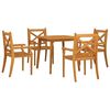 vidaXL Ensemble &agrave; manger de jardin 5 pcs Bois d'acacia solide