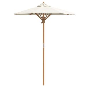 vidaXL Parasol de jardin Blanc crème 150 x 150 x 210 cm Bambou