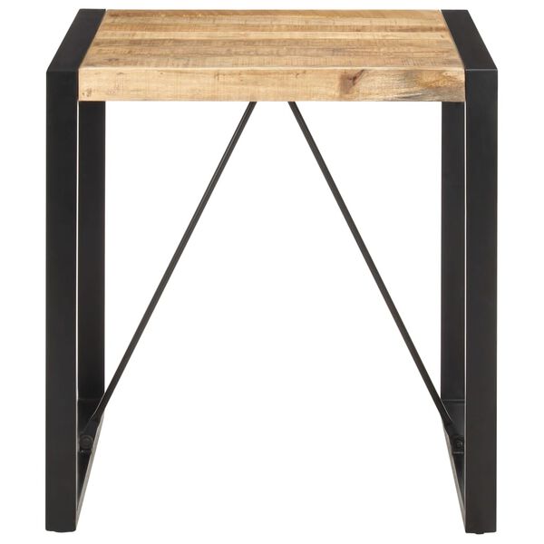 vidaXL Table &agrave; manger 70x70x75 cm Bois de manguier massif brut
