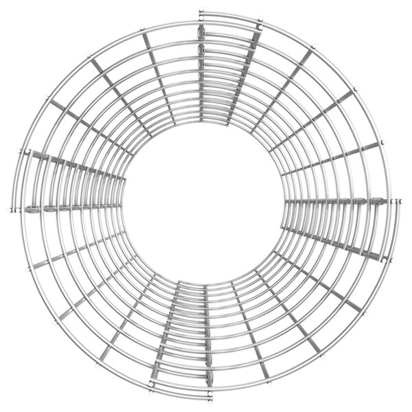 vidaXL Poteau &agrave; gabion circulaire Acier galvanis&eacute; &Oslash;30x100 cm