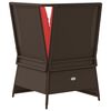 vidaXL Canapé d'angle de jardin avec coussins marron résine tressée