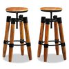 vidaXL Tabourets de bar lot de 2 bois de manguier massif