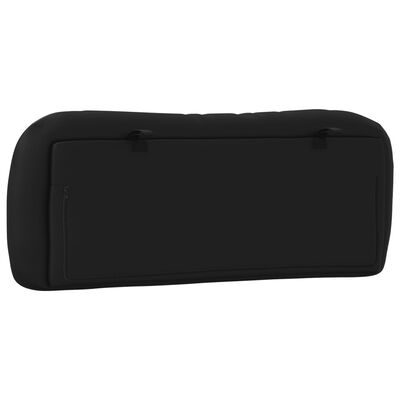 vidaXL Coussin de tête de lit noir 100 cm similicuir