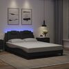 vidaXL Cadre de lit Viana avec LED sans matelas noir 137x190 cm