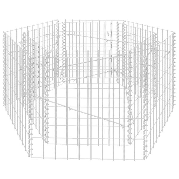 vidaXL Lit surélevé à gabion hexagonale 100 x 90 x 50 cm