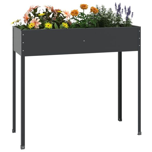 vidaXL Jardinière Anthracite 100,5x40,5x90 cm Acier galvanisé