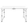 vidaXL Table pliable de camping Hauteur r&eacute;glable Aluminium 120x60 cm