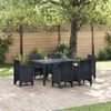 vidaXL Table de jardin pour repas Anthracite 150 x 100 x 73 cm