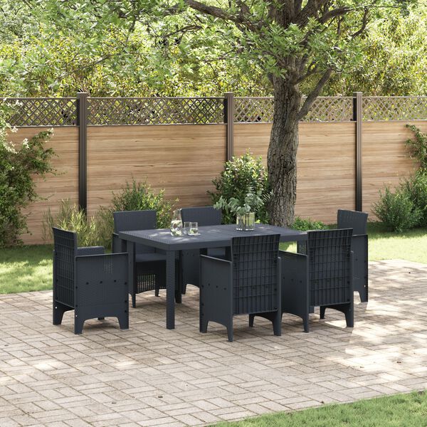 vidaXL Table de jardin pour repas Anthracite 150 x 100 x 73 cm