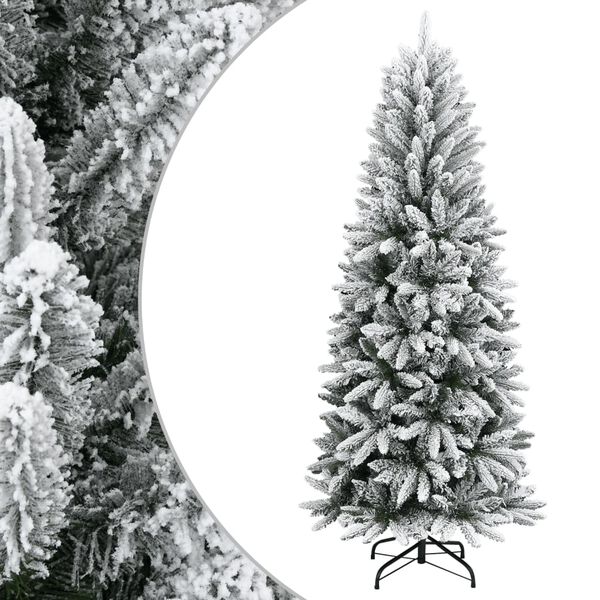 vidaXL Sapin de No&euml;l artificiel avec neige floqu&eacute;e 120 cm PVC et PE