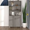 vidaXL Buffet HAMAR Bois massif de pin Gris clair