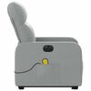 vidaXL Fauteuil inclinable de massage &eacute;lectrique gris clair tissu
