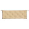 vidaXL Coussin de banc de jardin beige m&eacute;lang&eacute; 150x50x7 cm tissu