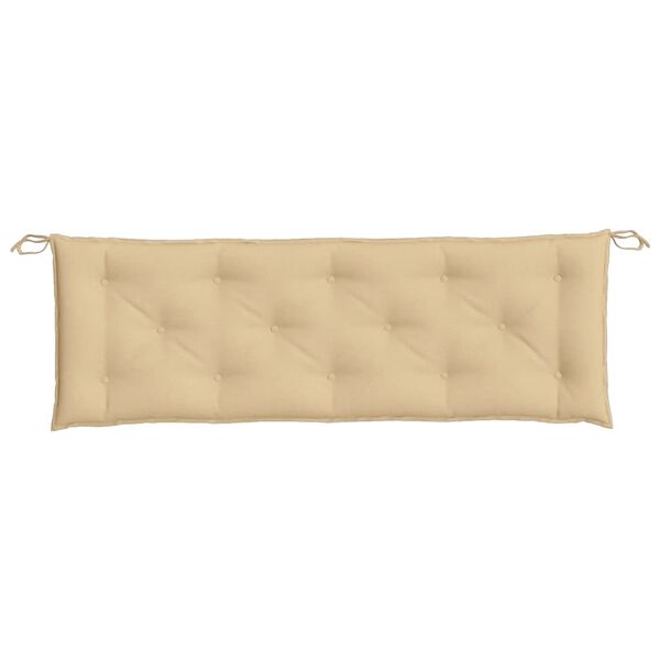 vidaXL Coussin de banc de jardin beige m&eacute;lang&eacute; 150x50x7 cm tissu