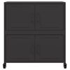 vidaXL Buffet noir 68x39x72 cm acier