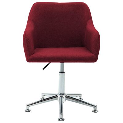 vidaXL Chaises pivotantes à manger lot de 4 rouge bordeaux tissu