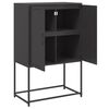 vidaXL Buffet haut noir 68,5x38,5x107 cm acier