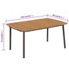 vidaXL Table de jardin 150 x 90 x 72 cm Bois d'acacia solide et acier