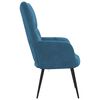 vidaXL Chaise de relaxation Bleu Velours