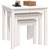 vidaXL Tables gigognes 3 pcs Blanc Bois de pin massif
