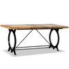 vidaXL Table &agrave; manger Bois de r&eacute;cup&eacute;ration massif 180 cm
