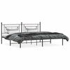 vidaXL Cadre de lit m&eacute;tal sans matelas avec t&ecirc;te de lit noir 193x203cm