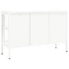 vidaXL Buffet Blanc 105x35x70 cm Acier et verre