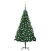 vidaXL Arbre de No&euml;l artificiel pr&eacute;-&eacute;clair&eacute; et boules vert 240 cm